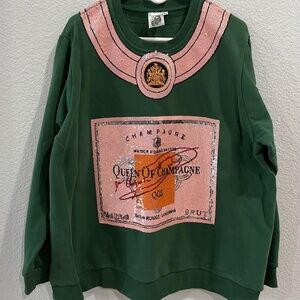 QUEEN OF SPARKLES Champagne sweatshirt